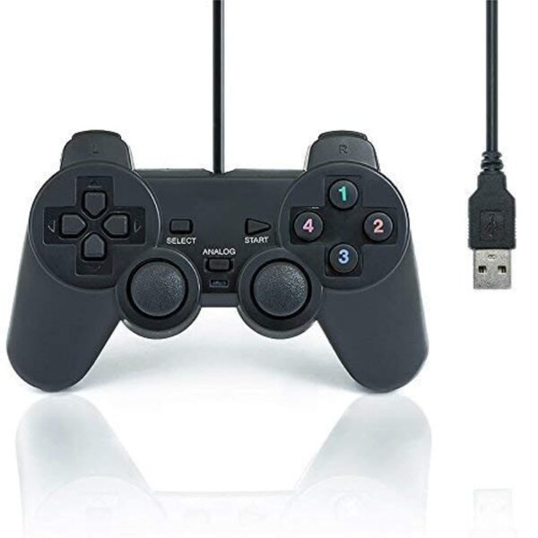 61ehnAVAwVL USB008 USB Analog Gamepad Joystick Single Dual Pengawal Gaming PC Komputer Komputer riba Steam Wired