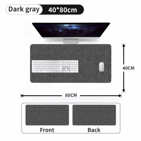 my-11134207-820la-mfnu3tqx5nnu6c.webp Large PU material game mouse pad surface waterproof non slip anti scratch breathable computer office keyboard pad