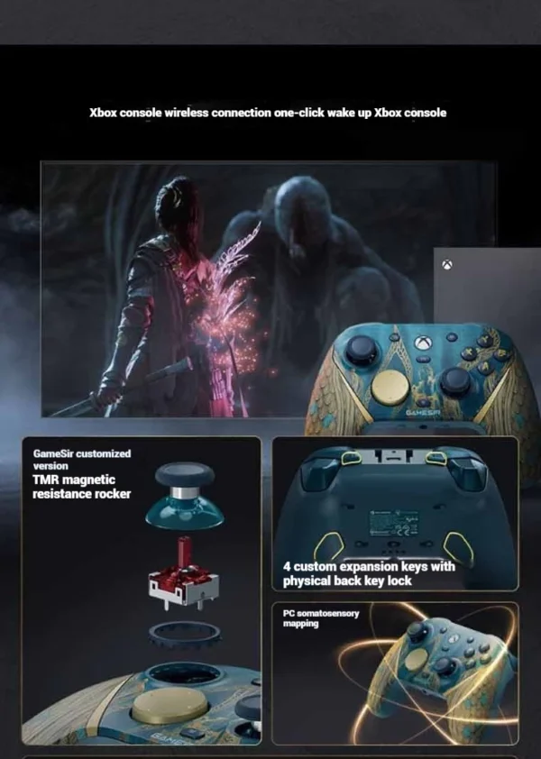 my-11134208-820lb-mgkj9ug8udjf40.webp GameSir G7 Pro WUCHANG Fallen Feathers Edition Wireless Controller for Xbox One Xbox Series Xbox x Steam Pc Gaming